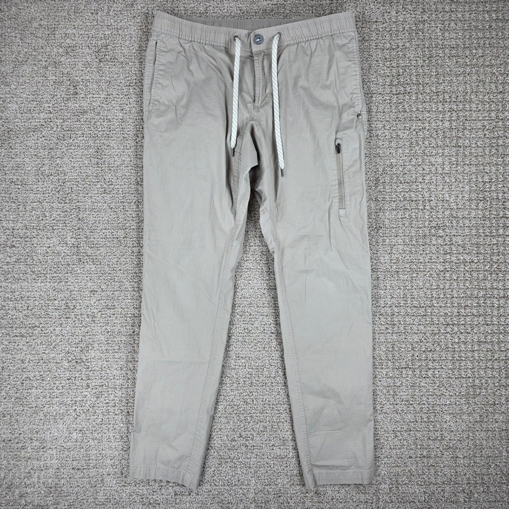 Vuori Ripstop Climber Pant Khaki Tan Mens Large V412 Cotton Stretch Jogger